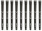 Karma V Cord Golf Grips for Men, 9 Pack, Black Standard Size Half Corded Hybrid Replacement Iron Grips for Golf Clubs