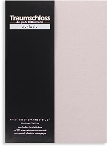 Traumschloss Exclusiv Edel-Jersey Spannbettlaken 180-200x200 Silber (hell)
