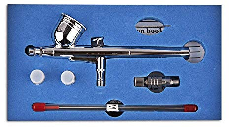CYBERNOVA Airbrush mit Airbrush-Pistole mit Luftbürste, 0,2/0,3/0,5 mm, für Make-up-Modell, Nagelkunst, Körpermalerei