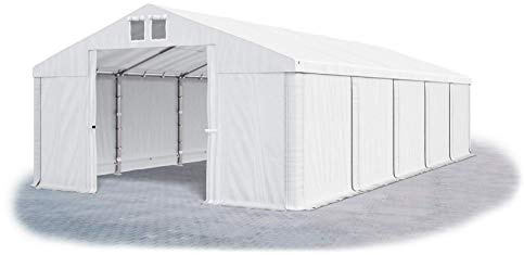 DAS COMPANY Lagerzelt 6x10m wasserdicht weiß Zelt 560g/m² PVC Plane hochwertig Zelthalle Summer SD - Faltpavillon, Gartenpavillon, Pavillon, Lagerzelt, Gartenhaus, Zeltgarage, Garagenzelt - Partyzelt