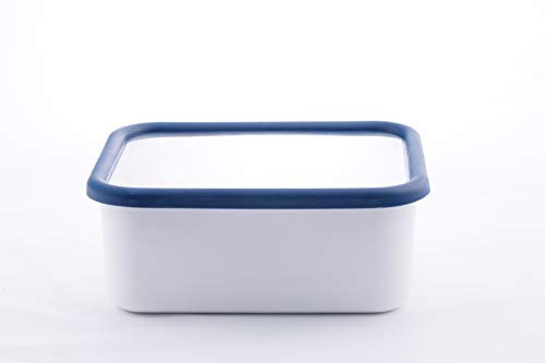 HoneyWare CLASSIC LINE Emaille Frischhaltedose mit Deckel | Hoch | 1,1 L | hitzebeständig bis 400°C | Meal Prep Boxen für alle Herdarten, Backofen und Grill geeignet | Aufbewahrungsbox mit Deckel