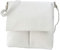 SH Leder Echtleder Umhängetasche Schultertasche Crossover aus Gernarbt Rindleder 26x25cm Kim G182 (Weiss)