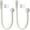 DXLing 2 Stück Raffhalter Metall Weiß Gardinenhalter Raffhalter Wandbefestigung U-Form Raffbügel für Vorhänge Vorhang Holdbacks Tieback Hooks Dekorativer Raffhalter für Gardinen Haus Dekoration