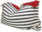 rucomfy Beanbags Indoor Outdoor Nautical Stripe Giant Squashy Squarbie Bean Bag. Use as Cushion, Chair or Lounger. Water Resistant 170 x 130cm (Navy)