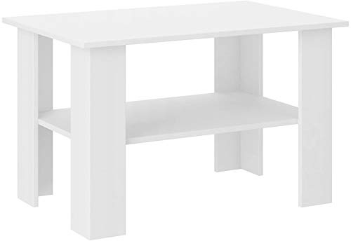 Framire Couchtisch Weiß, 55 x 80 x 60 cm - Modern A-1