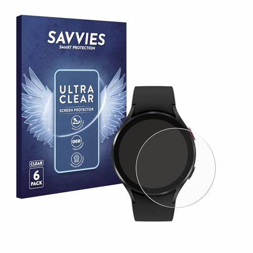 savvies (6 Pezzi Pellicola Protettiva per Samsung Galaxy Watch 4 (44mm) Protezione Schermo Trasparente