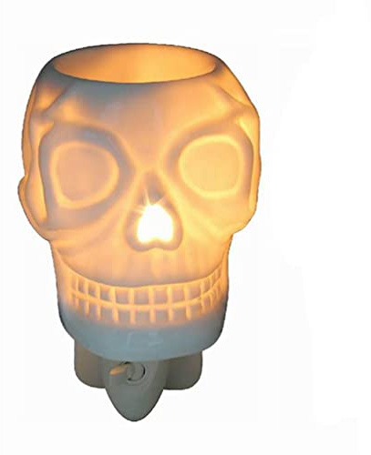 Desire Aroma White Skull Ceramic Plug In Wax Melt Warmer