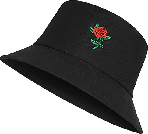 Tuopuda Fischerhüte Herren Damen, Anglerhut Baumwolle, Bucket Hat Faltbar, Sommerhut Outdoor, Kappen Cap Freizeithut zum Wandern Camping Reisen Angeln 56-58cm, Y-Schwarz