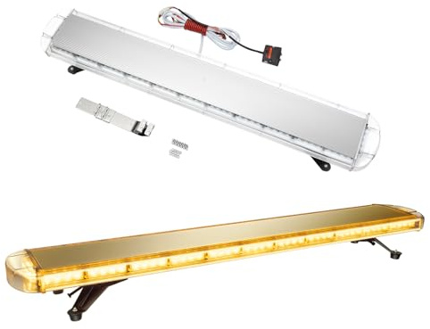 Gyrophare LED, barre d'avertissement 96LED sécurité d'urgence lumière stroboscopique lumière de secours, barre lumineuse stroboscopique Barre de toit d'urgence pour les jours de pluie et de brouillard