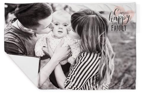 Wanapix | Coperta Personalizzata con Foto e Testo | Pile - Anti Pilling | 290 gr/m² | Coperta Originale per Divano/Letto | 120 cm x 180 cm