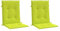vidaXL Gartenstuhlauflagen 2 STK., Niedriglehner Auflagen für Gartenstühle, Stuhlauflage Stuhlkissen Outdoor, Sitzauflagen Sitzkissen, Hellgrün Oxford-Gewebe