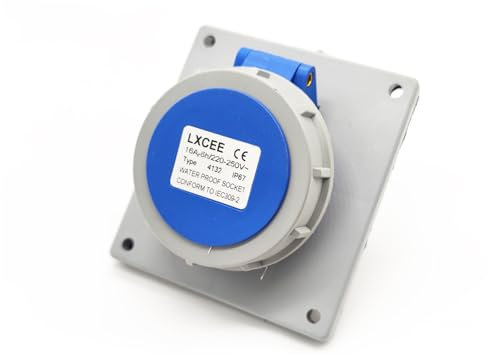 Elecbee CEE-Steckdose IP67 16A 3 Poliger Winkelsteckdose für Schalttafeleinbau