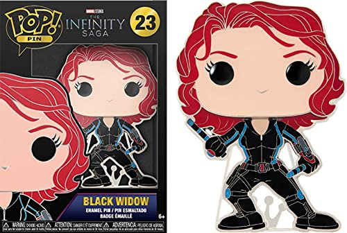 Loungefly POP! Large Enamel Pin MARVEL INFINITY SAGA: BLACK WIDOW - Black Widow - Avengers Infinity War Enamel Pins - Cute Collectable Novelty Brooch - for Backpacks & Bags - Gift Idea