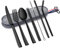 Joyfair Portable Cutlery Set, 8 Piece Black Stainless Steel Travel Flatware Set with Grey Case, Reusable Eating Utensils with Knife/Fork/Spoon/Chopsticks/Straws/Cleaning Brush, Dishwasher Safe