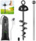 15 Inch Dog Tie Out Stake, Heavy Duty Dog Anchor for Dogs up to 220lbs, No Tangle, Easy to Install and Remove, Ideal for Yard, Camping, and Beach, 1 Pack (Black)