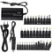 Topiky Computer-Notebook-Netzteil, Aluminiumlegierung 120 W Heim- / Autogebrauch Universal-Notebook-Netzteil mit USB-Anschluss 34 DC-Anschlüsse (110-240 V) Universal für Alle Laptops (EU-Stecker)