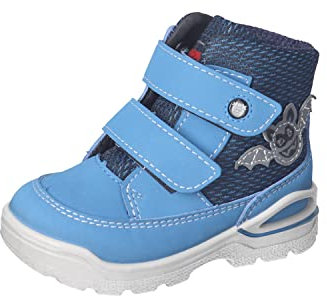 RICOSTA Baby Jungen Winterstiefel JAN,Kinder Lauflernschuhe,WMS:Mittel,lose Einlage,Sympatex,Blinklicht,Lammwolle,warm,Adriatic (150),22 EU