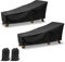 AZKEEGREY 2Pack Garden Sun Lounger Covers Waterproof, Outdoor Sunbed Covers for Sun Loungers Covers, Patio Chaise Lounge Cover with Storage Bag, Windproof Anti-UV (Black,210x75x80,40 cm)