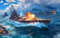Puzzle 1000 Teile Zweiter Weltkrieg Seeschlacht Schlachtschiff 75 * 50Cm