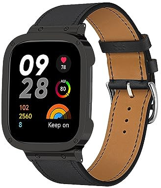 ZUREGO Cuir Bracelets de Remplacement pour Xiaomi Redmi Watch 2 Lite, Bracelet de Cuir Véritable Remplacement Compatible avec Xiaomi Redmi Watch 2 Lite pour Homme Femme (21)