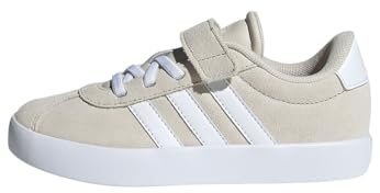 adidas Unisex Kinder VL Court Shoes, Aluminium/Cloud White/Aluminium, 35 EU