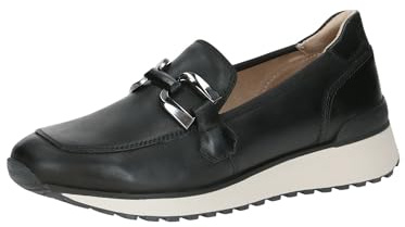 CAPRICE Damen Slipper aus Leder Bequem, Schwarz (Black Nappa), 37 EU