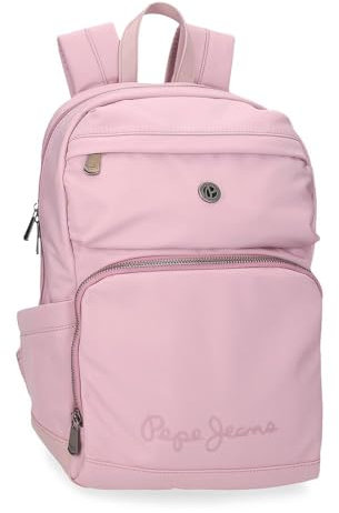 Pepe Jeans Corin Zaino per laptop 13,3 Rosa 25 x 37 x 10 cm Poliestere e PU 9,25 L by Joumma Bags, Rosa, Taglia unica, Zaino per computer portatile