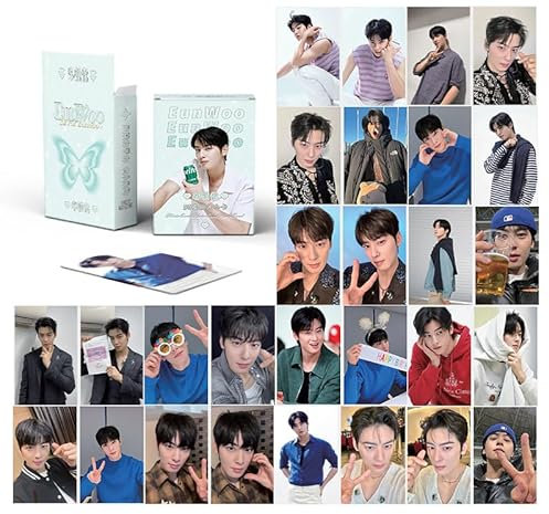 iFii Cha Eun-Woo Lomo Karten, ChaEunWoo Fotokarten, 6 x 9 cm Premium-Laser-Karten - Karten nur eine 10 Minute:Mystery Elevator Karten mit Postkartenbox für Fans (50 Stück)