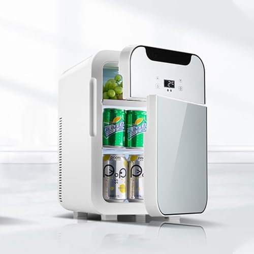YIHANSS Double Door Mini Fridge, Compact Refrigerator, Portable Fridge Low Noise For Bedroom, Room, Dorm, Living, Kitchen, Office (White)