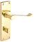 Designer Levers - Victorian Scroll Lever Door Handles - Polished Brass - 1 Pair - Bathroom Locking Door Handle - with Thumbturn