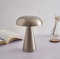 Modern Portable Table Lamp, Rechargable Battery, Up to 12 Hours Long Usage, 3 Color Mode, Dimmable, Chic Restaurants/Bedroom/Dinner/Coffee Table (Silver)