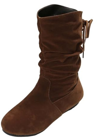 Yekdmxop Stivali Donna Invernali Stivali Da Equitazione Per Donna Offerta Grosso Stivaletti Donna Con Tacco Suola Interna Senza Tacco Scarponcini Donna Autunnali Chelsea Boots Donna Alti