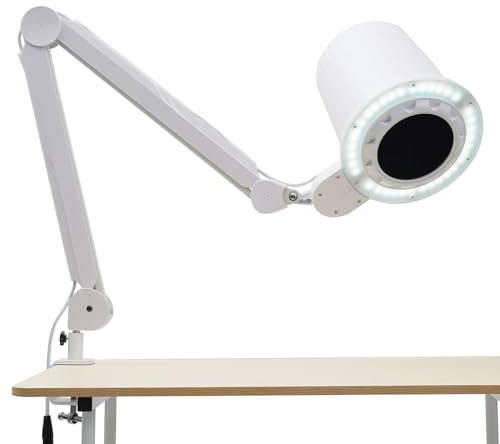 KiwiHood Nagelstaubabsaugung Professioneller Nagelstaubsammler 55W Absaugung mit LED-Licht for Nagelstudio Tragbarer Nagelstaubreiniger Geräuscharm Tischmontage