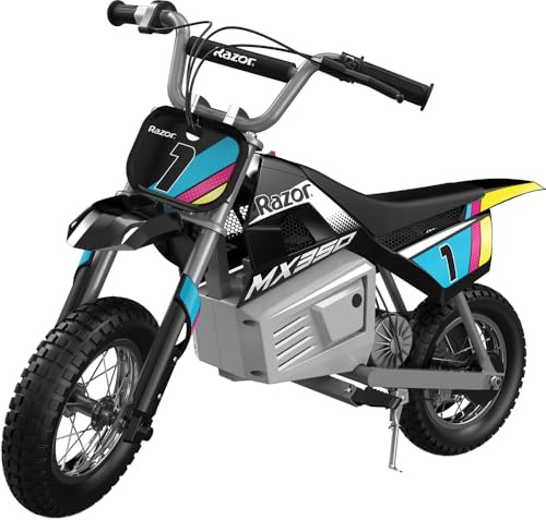 Razor MX350 W/Decals Elektrische Lithium Kinder Dirt Bike mit Geschwindigkeiten bis zu 14 Mph für Alter 8+