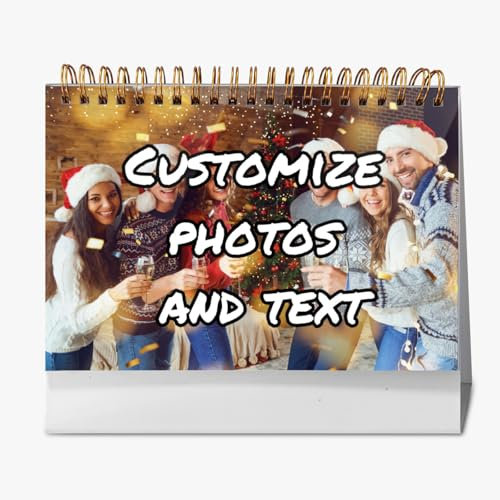 HAOANGZHE Personalisierter Tischkalender 2025 - Kreativer Tischkalender - Einzigartige Fotokalender Familie und Freunde - Hochwertiger Druck, Individuell Gestaltbar
