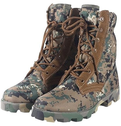 TPTOP Stivali Militari Mimetici Uomo Scarpe da Trekking Traspirante Stivali Combat Forze Speciali Scarponi Tactics Combattimento Tattici Stivali Caccia Trekking Desert All'aperto,Camo-46EU