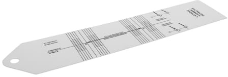 Drehteller Winkelmesser für Tonabnehmer, Weiß, Kunststoff | Einstelllehre für Plattenspieler, Präzise Kalibrierung für Vinyl Setup, Leicht und Tragbar