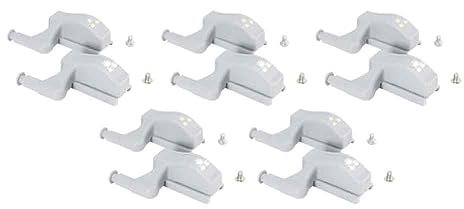 Giuneuow 10 PCS LED Inner Hinge Lamp Wardrobe Hinge Light Under Cabinet Light White Cupboard Sensor Lights for Bedroom Kitchen Closet