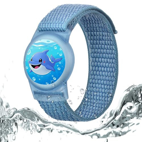 Dingfeiyu AirTag Armband Kinder Wasserdicht, Anti-Lost & Anti-Kratz-Schutz Airtag Bracelet for Kids, Nylon AirTags Hülle Holder Case Kleinkind