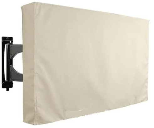 UJEDFHV Tv Abdeckung TV Cover For 22 55 Inch LCD Dust-proof Weatherproof Waterproof Microfiber Outdoor Protect Cloth Screen(Beige,22-24 inch)