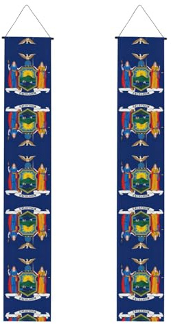 New York State Flag Graduation Veranda Banner Hängende Dekorationen Schild Wiederverwendbare College-Partys Zeremonien Haustür