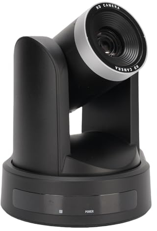 EIMSOAH Konferenzraum-Kamerasystem, 1080P HD PTZ-Kamera mit 12-fachem Optischem Zoom und AI-Auto-Tracking, für Online-Videokonferenzen und Streaming (EU-Stecker)