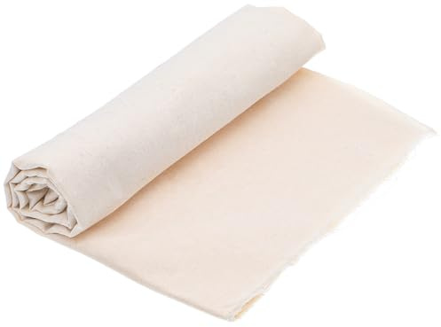 SULIKJHUI 160x50 cm Leinenstoff Meterware, Sticken, Weicher Musselin Stoff | Stoffe zum Nähen Meterware Leinentuch Baumwollstoff zum Nähen, für Kleidung, Handarbeit und DIY-Projekte, Beige