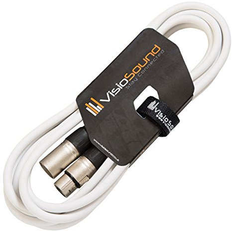 Male to Female XLR Mic Lead/Balanced Microphone/Mic Patch Cable / 7 Colours 3m White