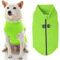 Gooby Fleece-Hundepullover mit Reißverschluss - Limettengrün, Größe M - warme Fleece-Hundejacke zum Einsteigen mit doppelter D-Ring-Leine - Winterpullover für kleine Hunde - Hundekleidung für kleine