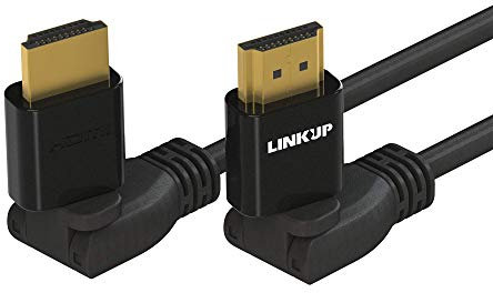 LINKUP - Câble HDMI 4K Ultra HD Cordon Vidéo Numérique Orientable à 360° - 28AWG - Très Grande Vitesse 18Go/s | 4096 x 2160 | Compatible avec Apple Xbox PS4 PC Samsung TV - 15FT/457CM