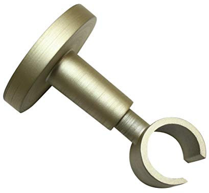 Gardinia Deckenträger für Gardinenstange, Mit Metallmontageplatte, 1-läufig, Offen, Inkl. Aller Montage-Teile, Serie Kira, Ø 19 mm, Champagner
