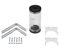 Computer Water Cooling Reservoir, 50mm Diameter 110mm PC Liquid Water Cooling Radiator Water Tank Kit, G1/4 Screw Thread, Low Noise