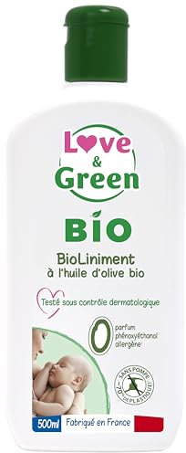 Love & Green BioLiniment certifié Bio Sans parfum - 500ml - Fabriqué en France
