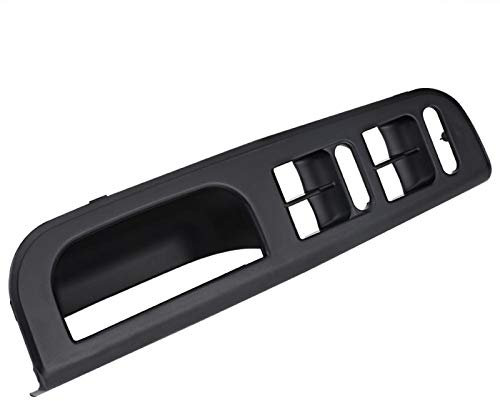 4 Tirador Izquierdo-Bisel del Panel de Interruptores, Akozon Car Master Window Switch Panel de Control Trim Bisel con Manija de Ajuste(Negro)